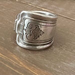 Sterling Silver  Spoon Ring made with vintage spoon